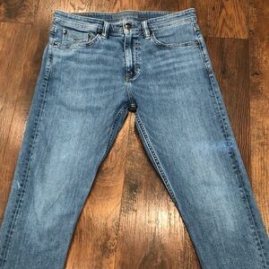 REVTOWN Men's Skinny/Taper Mens Jeans in Light Blue Wash 32x30